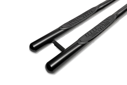 Nissan Interstar FWD 2021 tot 2024 L2 - sidebars &Oslash; 70 mm - rechte buis met 3 steps - RVS 304 mat zwart