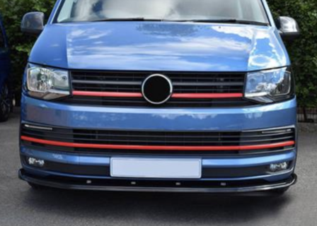 Voorspoiler Volkswagen T6 &ndash; Zwart Hoogglans