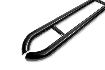 Renault Master FWD 2010 tot 2019 L3 - sidebars &Oslash; 60 mm - gebogen - RVS 304 glans zwart