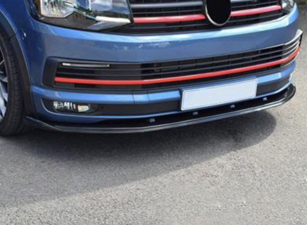 Voorspoiler Volkswagen T6 – Zwart Hoogglans