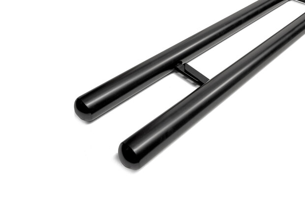 Renault Master FWD 2010 tot 2019 L1 - sidebars &Oslash; 70 mm - rechte buis - RVS 304 mat zwart