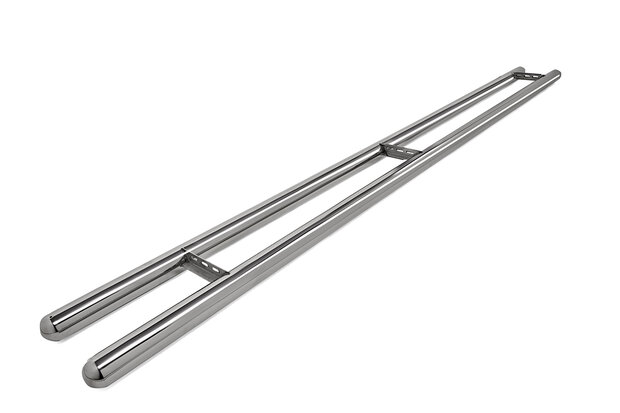 Renault Master FWD 2010 tot 2019 L2 - sidebars &Oslash; 70 mm - rechte buis - RVS 304 hoogglans gepolijst