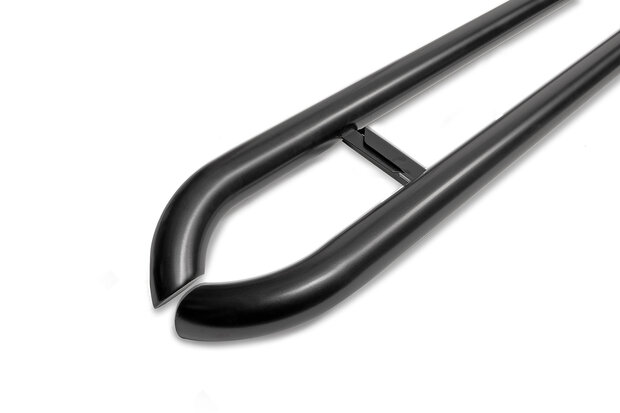 Renault Master FWD 2010 tot 2019 L1 - sidebars &Oslash; 60 mm - gebogen - RVS 304 mat zwart