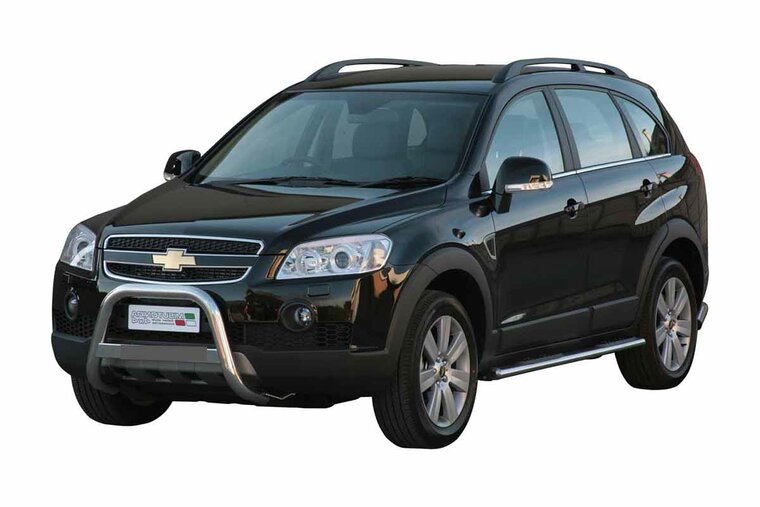 Chevrolet Captiva 2006 tot 2011 - pushbar Ø 63 mm met CE/EU certificaat - RVS 304 hoogglans gepolijst