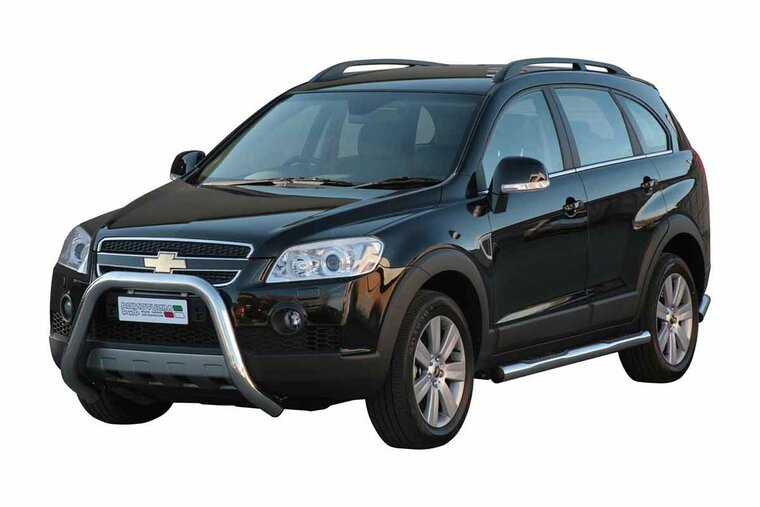 Chevrolet Captiva 2006 tot 2011 - super pushbar Ø 76 mm met CE/EU certificaat - RVS 304 hoogglans gepolijst