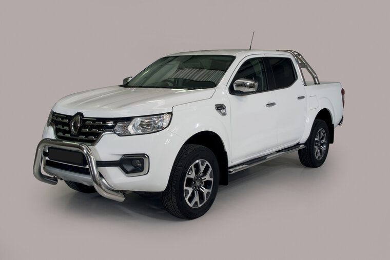 Renault Alaskan 2018 tot heden - super pushbar Ø 76 mm met CE/EU certificaat - RVS 304 hoogglans gepolijst