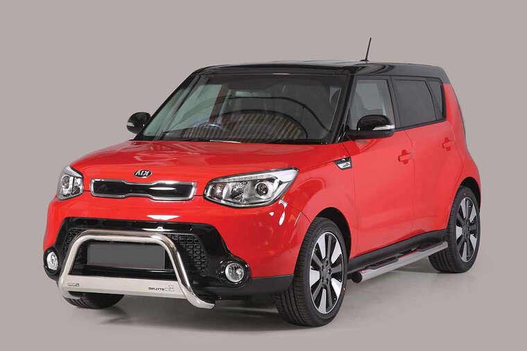 Kia Soul 2014 tot 2019 - pushbar Ø 63 mm met CE/EU certificaat - RVS 304 hoogglans gepolijst