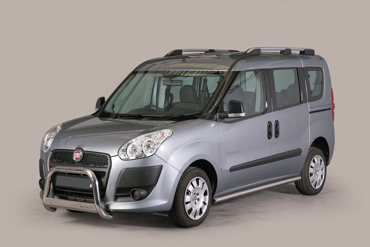 Fiat Doblo 2010 tot 2015 - pushbar Ø 63 mm met CE/EU certificaat - RVS 304 hoogglans gepolijst