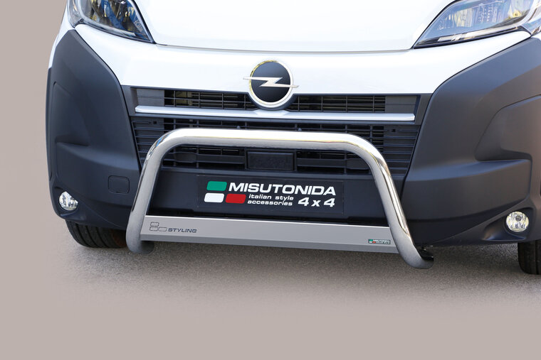 Opel Movano-E 2024 tot heden - pushbar &Oslash; 63 mm met CE/EU certificaat - RVS 304 hoogglans gepolijst