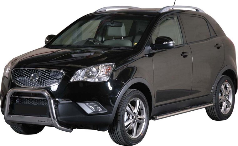 Ssangyong Korando 2011 tot 2019 - pushbar &Oslash; 63 mm met CE/EU certificaat - RVS 304 hoogglans gepolijst