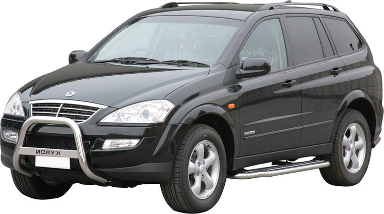 Ssangyong Kyron 2007 tot 2014 - pushbar &Oslash; 63 mm met modelnaam met CE/EU certificaat - RVS 304 hoogglans gepolijst