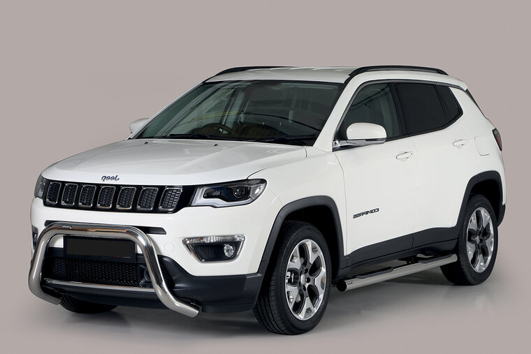 Jeep Compass 2017 tot heden - super pushbar &Oslash; 76 mm met CE/EU certificaat - RVS 304 hoogglans gepolijst