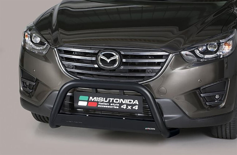 Mazda CX-5 2012 tot 2017 - pushbar &Oslash; 63 mm met CE/EU certificaat - RVS 304 zwarte poedercoating