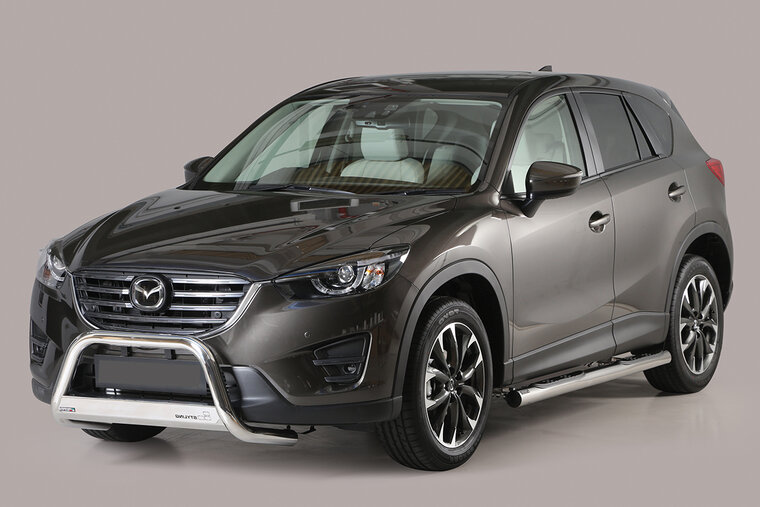 Mazda CX-5 2012 tot 2017 - pushbar &Oslash; 63 mm met CE/EU certificaat - RVS 304 hoogglans gepolijst