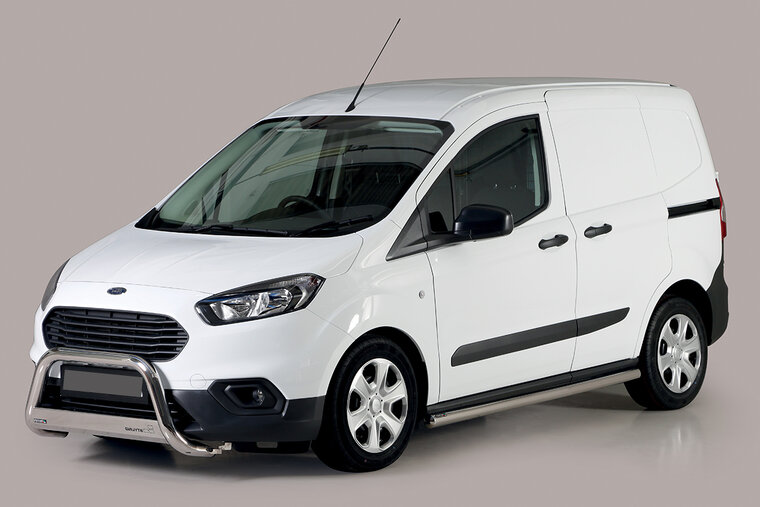 Ford Courier 2018 tot 2023 - pushbar &Oslash; 63 mm met CE/EU certificaat - RVS 304 hoogglans gepolijst