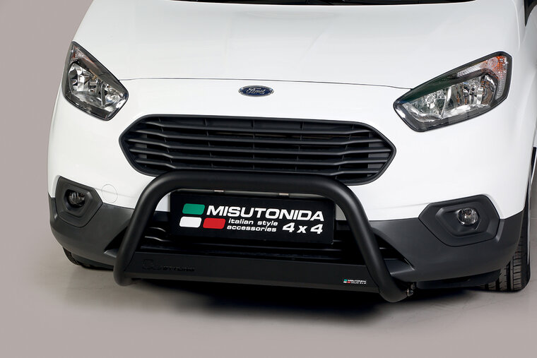 Ford Courier 2018 tot 2023 - pushbar &Oslash; 63 mm met CE/EU certificaat - RVS 304 zwarte poedercoating