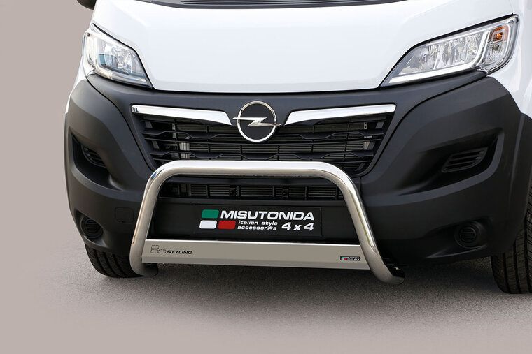 Opel Movano-E 2021 tot 2024 - pushbar &Oslash; 63 mm met CE/EU certificaat - RVS 304 hoogglans gepolijst