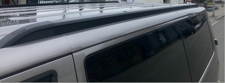 Volkswagen T5 L2 2003 tot 2015 - Gesloten Flush aluminium dakrails 