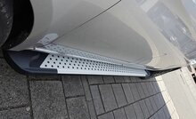 Audi Q3 2011 tot 2018 - aluminium treeplanken grijs - ronde nop