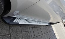 Mitsubishi Outlander 2013 tot 2015 - aluminium treeplanken grijs - ronde nop