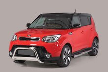 Kia Soul 2014 tot 2019 - pushbar Ø 63 mm met CE/EU certificaat - RVS 304 hoogglans gepolijst