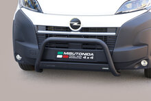 Opel Movano-E 2024 tot heden - pushbar &Oslash; 63 mm met CE/EU certificaat - RVS 304 zwarte poedercoating