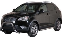 Ssangyong Korando 2011 tot 2019 - super pushbar &Oslash; 76 mm met CE/EU certificaat - RVS 304 hoogglans gepolijst