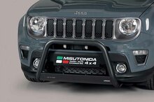 Jeep Renegade 2018 tot heden - pushbar &Oslash; 63 mm met CE/EU certificaat - RVS 304 zwarte poedercoating