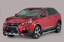 Peugeot 3008 2016 tot heden - super pushbar &Oslash; 76 mm met CE/EU certificaat - RVS 304 zwarte poedercoating
