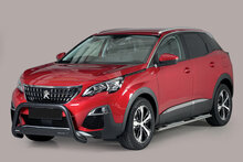 Peugeot 3008 2016 tot heden - pushbar &Oslash; 63 mm met CE/EU certificaat - RVS 304 zwarte poedercoating