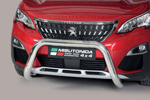Peugeot 3008 2016 tot heden - super pushbar &Oslash; 76 mm met CE/EU certificaat - RVS 304 hoogglans gepolijst