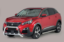 Peugeot 3008 2016 tot heden - super pushbar &Oslash; 76 mm met CE/EU certificaat - RVS 304 hoogglans gepolijst