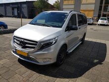 Mercedes V-Klasse L3 2014 tot 2020 - aluminium treeplanken grijs - ronde nop