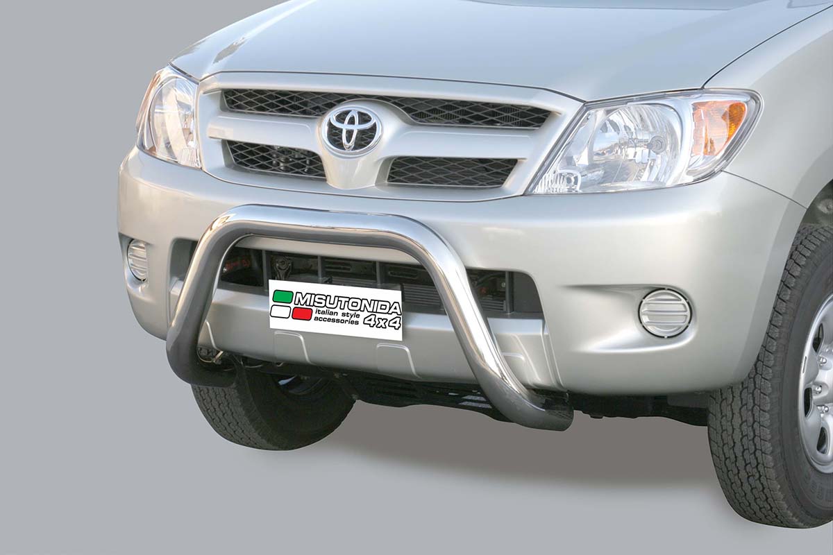 Toyota Hilux 2006 tot 2011 – super pushbar Ø 76 mm met CE/EU certificaat - RVS 304 hoogglans gepolijst