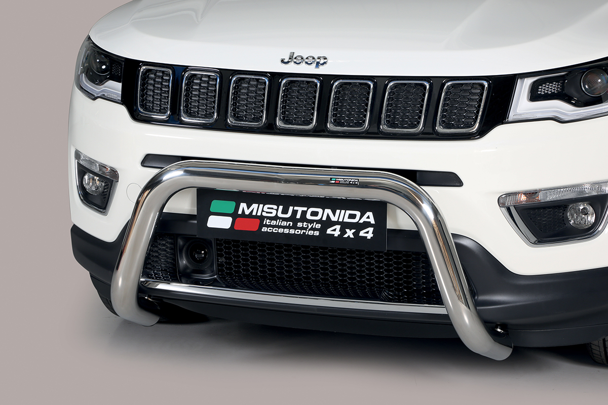 Jeep Compass 2017 tot heden - super pushbar Ø 76 mm met CE/EU certificaat - RVS 304 hoogglans gepolijst