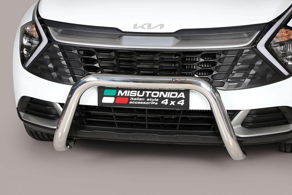 Kia Sportage 2022 tot heden - super pushbar Ø 76 mm met CE/EU certificaat - RVS 304 hoogglans gepolijst