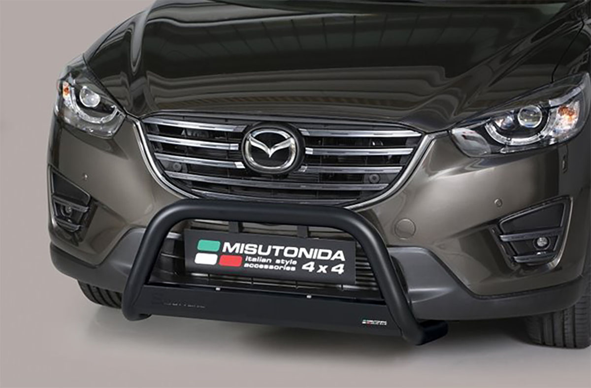 Mazda CX-5 2012 tot 2017 - pushbar Ø 63 mm met CE/EU certificaat - RVS 304 zwarte poedercoating