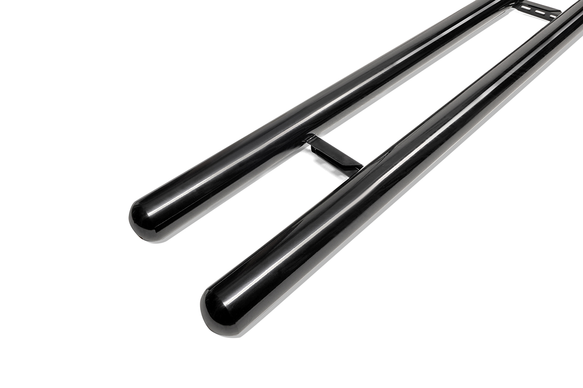 Peugeot Boxer 2024 tot heden L4 - sidebars &Oslash; 70 mm - rechte buis - RVS 304 glans zwart