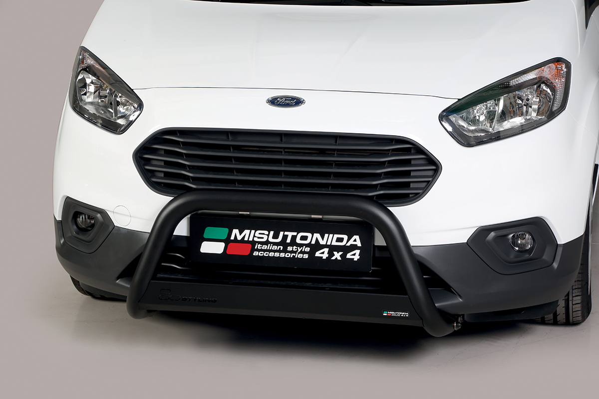 Ford Courier 2018 tot 2023 - pushbar &Oslash; 63 mm met CE/EU certificaat - RVS 304 zwarte poedercoating