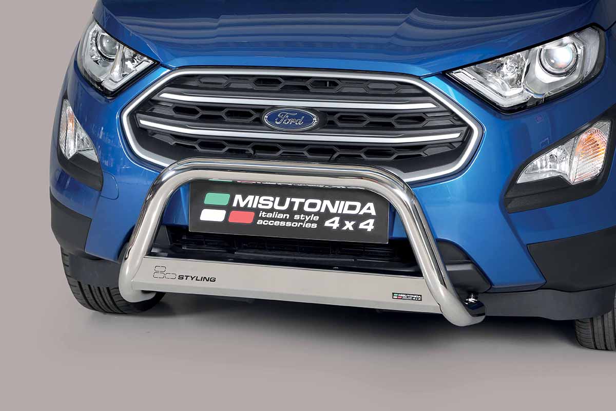 Ford Ecosport 2018 tot heden - pushbar &Oslash; 63 mm met CE/EU certificaat - RVS 304 hoogglans gepolijst