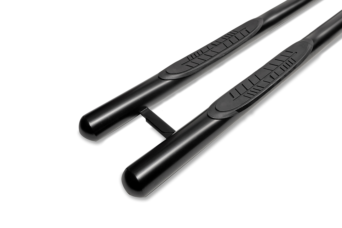 Renault Master 2024 tot heden L2 - sidebars &Oslash; 80 mm - rechte buis met 3 steps - RVS 304 mat zwart