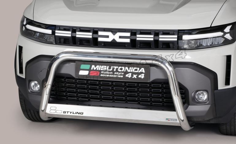 Dacia Duster 2024 tot heden &ndash; pushbar &Oslash; 63 mm met CE/EU certificaat - RVS 304 hoogglans gepolijst