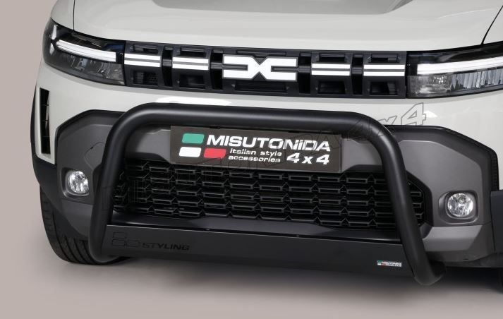 Dacia Duster 2024 tot heden &ndash; pushbar &Oslash; 63 mm met CE/EU certificaat - RVS 304 zwarte poedercoating