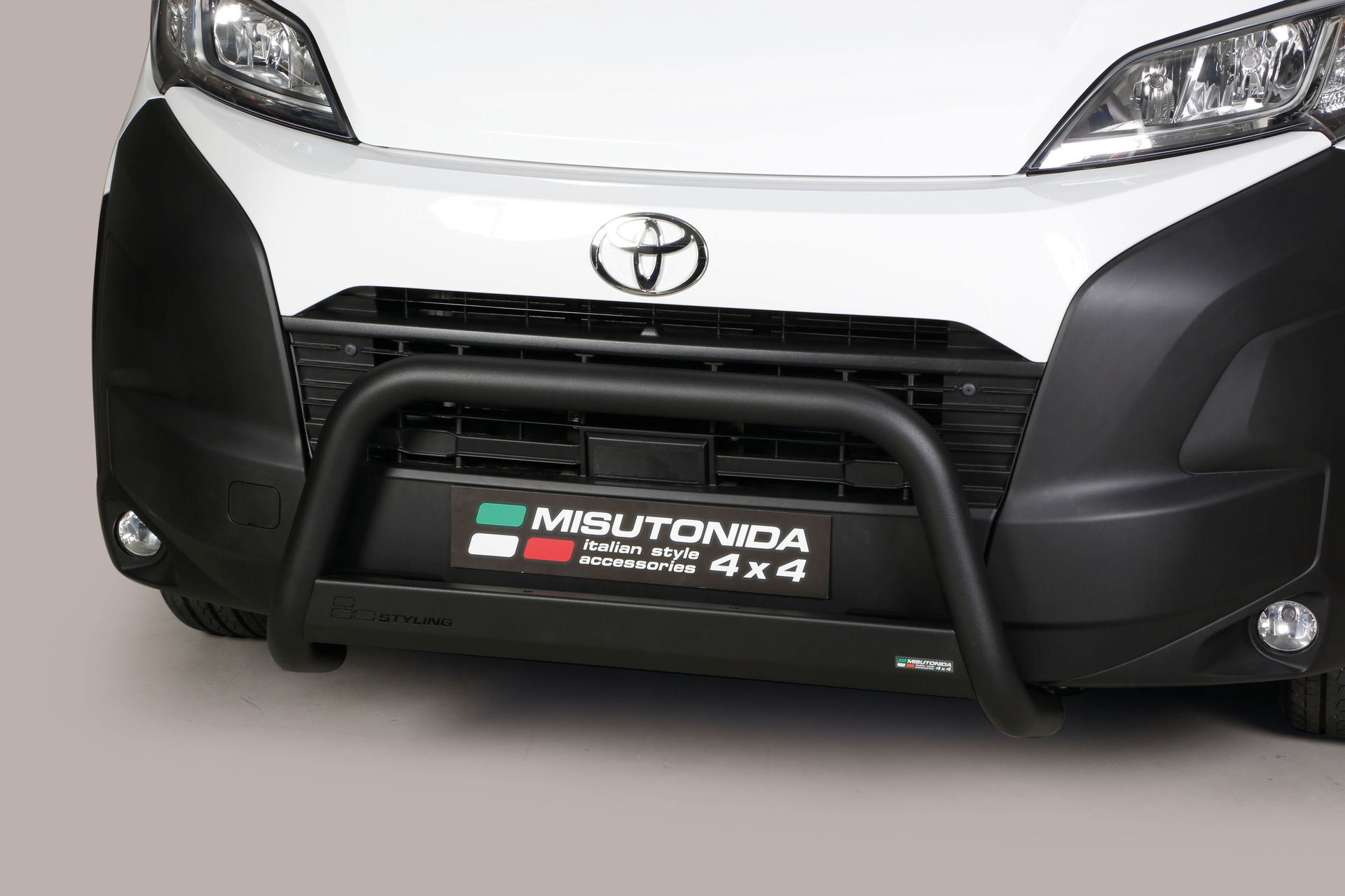 Toyota Proace Max Electric 2024 tot heden - pushbar &Oslash; 63 mm met CE/EU certificaat - RVS 304 zwarte poedercoating