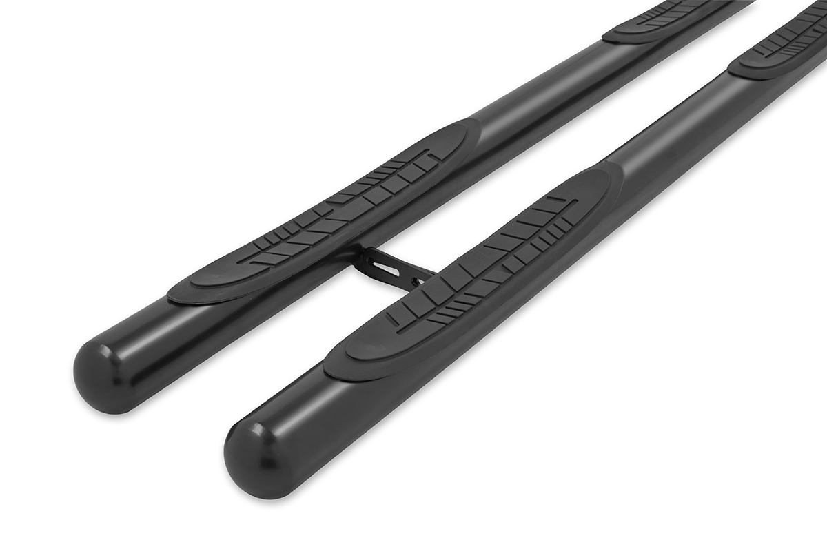 Peugeot Partner 2018 tot heden L2 - sidebars &Oslash; 70 mm - rechte buis met 4 steps - RVS 304 mat zwart