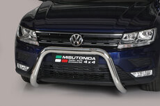 Volkswagen Tiguan 2016 tot 2020 - super pushbar Ø 76 mm met CE/EU certificaat - RVS 304 hoogglans gepolijst Volkswagen Tiguan 2016 tot 2020 - super pushbar Ø 76 mm met CE/EU certificaat - RVS 304 hoogglans gepolijst