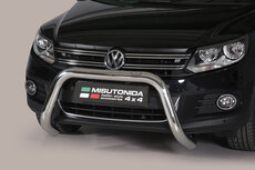 Volkswagen Tiguan 2011 tot 2016 - super pushbar Ø 76 mm met CE/EU certificaat - RVS 304 hoogglans gepolijst Volkswagen Tiguan 2011 tot 2016 - super pushbar Ø 76 mm met CE/EU certificaat - RVS 304 hoogglans gepolijst