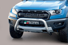 Ford Ranger Raptor 2019 tot heden - super pushbar Ø 76 mm met CE/EU certificaat - RVS 304 hoogglans gepolijst