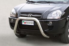 Hyundai Tucson 2004 tot 2014 - super pushbar Ø 76 mm met CE/EU certificaat - RVS 304 hoogglans gepolijst
