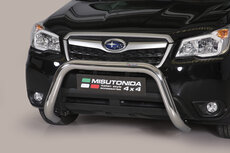Subaru Forester 2013 tot 2019 - super pushbar Ø 76 mm met CE/EU certificaat - RVS 304 hoogglans gepolijst Subaru Forester 2013 tot 2019 - super pushbar Ø 76 mm met CE/EU certificaat - RVS 304 hoogglans gepolijst